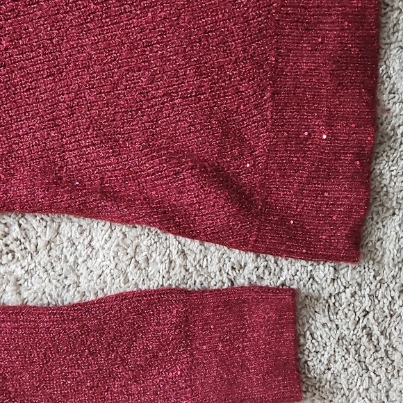 I.N.C. International Concepts Red Sweater With Subtle Red Sequin Detailing, XL - Picture 4 of 7